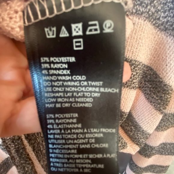 Womens BDG Brand Lightweight Sweater, Size L Pink and Black Stripe - Picture 4 of 5
